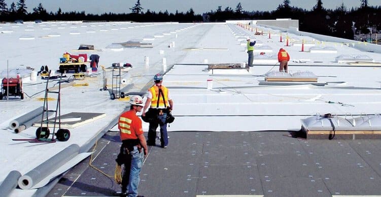 TPO roof install