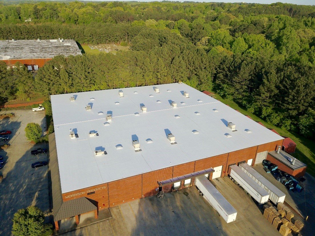 TPO roof on an Atlanta warehouse