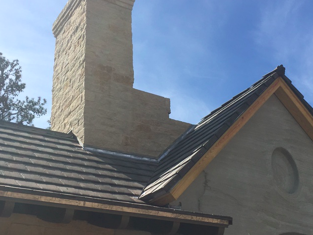 Roofing company team receiving an industry award for quality service.